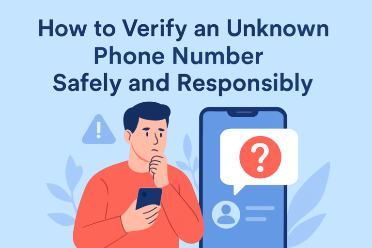 How to Verify an Unknown Phone Number Safely and Responsibly